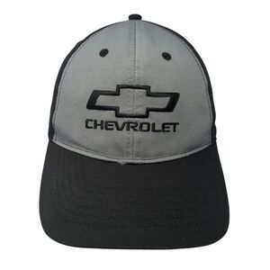 Chevrolet Strapback Baseball Cap Black One Size Adjustable Embroidered 6 Panel